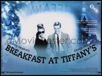 8f802 BREAKFAST AT TIFFANY'S British quad R2013 sexy Audrey Hepburn w/ sunglasses & George Peppard!