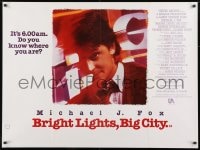 8f804 BRIGHT LIGHTS BIG CITY British quad 1989 Michael J. Fox, Kiefer Sutherland, Phoebe Cates!