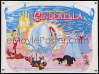8f815 CINDERELLA British quad R1980s Walt Disney classic romantic musical fantasy cartoon!