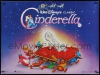 8f816 CINDERELLA British quad R1990s Walt Disney classic romantic musical fantasy cartoon!