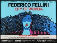 8f817 CITY OF WOMEN British quad 1981 Federico Fellini's La Citta delle donne, different art!