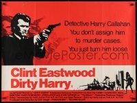 8f823 DIRTY HARRY British quad R1970s Clint Eastwood pointing gun, Don Siegel crime classic!
