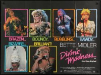 8f824 DIVINE MADNESS British quad 1980 great images of Bette Midler performing live on stage!