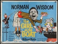 8f843 GIRL ON THE BOAT British quad 1962 Norman Wisdom, Millicent Martin, English comedy!