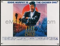 8f844 GOLDEN CHILD British quad 1986 great artwork of the chosen one Eddie Murphy by John Alvin!