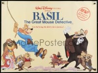 8f849 GREAT MOUSE DETECTIVE British quad 1986 Walt Disney's crime-fighting Sherlock Holmes rodent!