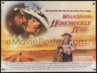 8f859 HONEYSUCKLE ROSE British quad 1981 art of Willie Nelson, Cannon & Amy Irving, country music!