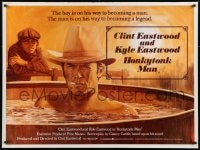 8f860 HONKYTONK MAN British quad 1983 art of Clint Eastwood & his son Kyle Eastwood by Beauvais!