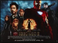 8f863 IRON MAN 2 advance DS British quad 2010 Marvel, directed by Jon Favreau, Robert Downey Jr!