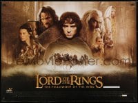 8f878 LORD OF THE RINGS: THE FELLOWSHIP OF THE RING British quad 2001 montage of top cast!