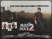 8f881 MAD MAX 2: THE ROAD WARRIOR British quad 1982 Mel Gibson returns as Mad Max, cool image!