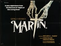 8f887 MARTIN British quad 1977 directed by George Romero, creepy skeleton hand w/cross horror art!