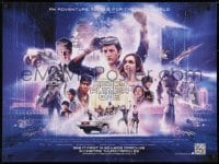 8f924 READY PLAYER ONE advance DS British quad 2018 Tye Sheridan, directed by Steven Spielberg!