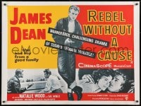 8f925 REBEL WITHOUT A CAUSE British quad R1980s Nicholas Ray, James Dean was a bad boy from a good family
