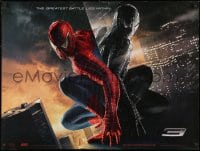 8f953 SPIDER-MAN 3 teaser DS British quad 2007 battle within, Maguire in red/black suits, textured!