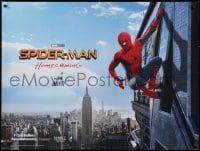 8f955 SPIDER-MAN: HOMECOMING teaser DS British quad 2017 Spidey Tom Holland hanging over NYC!