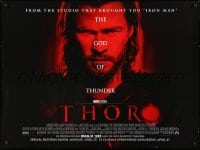 8f971 THOR advance DS British quad 2011 different image of Chris Hemsworth in the title role!