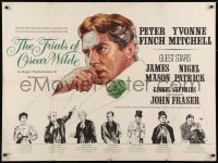 8f982 TRIALS OF OSCAR WILDE British quad 1960 Peter Finch in the title role, Yvonne Mitchell