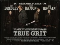 8f983 TRUE GRIT advance DS British quad 2011 Jeff Bridges, Matt Damon, cool different design!