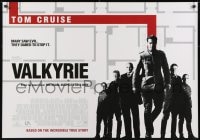 8f987 VALKYRIE DS British quad 2008 Bryan Singer, Tom Cruise, German plot to assassinate Hitler!