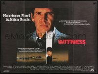 8f995 WITNESS British quad 1985 big city cop Harrison Ford in Amish country, directed by Peter Weir!