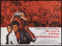 8f998 YEAR OF LIVING DANGEROUSLY British quad 1983 Peter Weir, Mel Gibson, different image!