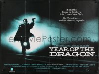 8f999 YEAR OF THE DRAGON British quad 1985 Mickey Rourke, Michael Cimino Asian crime thriller!