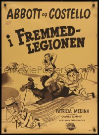 8f030 ABBOTT & COSTELLO IN THE FOREIGN LEGION Danish 1951 Bud & Lou as Legionnaires!