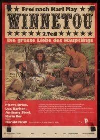 8f574 LAST OF THE RENEGADES East German 12x16 1986 Lex Barker, Pierre Brice, cool Native American image!