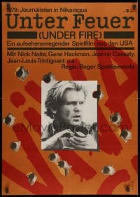 8f541 UNDER FIRE East German 23x32 1984 Nick Nolte, Gene Hackman, Joanna Cassidy, Trintignant