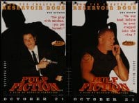 8f780 PULP FICTION group of 3 English 19x30s 1994 Thurman, Willis, Travolta, Jackson & Keitel!
