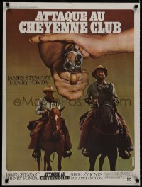 8f286 CHEYENNE SOCIAL CLUB French 24x32 1970 Jimmy Stewart & Henry Fonda in western action!