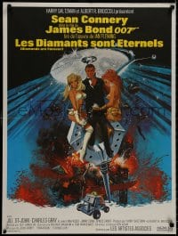 8f290 DIAMONDS ARE FOREVER French 24x32 1971 McGinnis art of Sean Connery as James Bond 007!