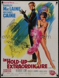 8f300 GAMBIT French 24x32 1967 different Grinsson art of sexy Shirley MacLaine & Michael Caine!
