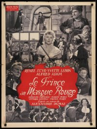 8f302 GLORIOUS AVENGER French 24x32 1954 Il cavaliere di Maison Rouge, Renee Saint-Cyr!