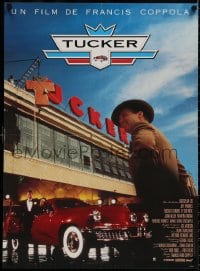 8f337 TUCKER: THE MAN & HIS DREAM French 23x31 1988 Francis Ford Coppola, image of Jeff Bridges!