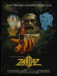8f346 ZARDOZ French 23x31 1974 Sean Connery, directed by John Boorman, artwork by Ron Lesser!