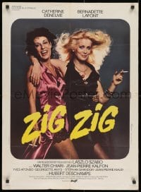 8f347 ZIG-ZAG French 23x32 1975 sexy smoking prostitutes Catherine Deneuve & Bernadette Lafont!