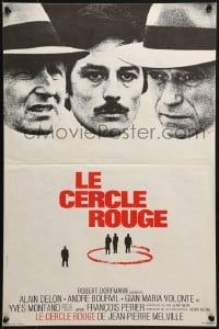 8f354 RED CIRCLE French 15x23 1970 Jean-Pierre Melville's Le Cercle Rouge, Alain Delon!