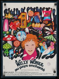 8f355 WILLY WONKA & THE CHOCOLATE FACTORY French 15x20 1971 Wilder, great different Bacha art!