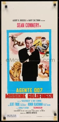 8f670 GOLDFINGER Italian locandina R1970s different art of Sean Connery as James Bond 007!
