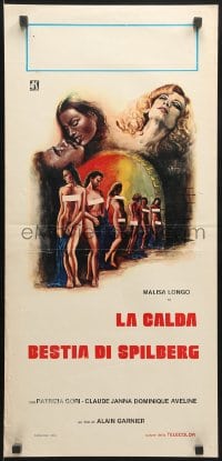 8f674 HELGA SHE WOLF OF SPILBERG Italian locandina 1977 wild different art of censored naked women!