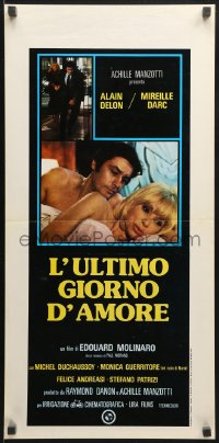 8f681 HURRIED MAN Italian locandina 1977 Molinaro's L'Homme Presse, Alain Delon & Mireille Darc!