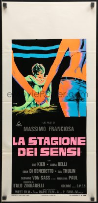 8f685 LA STAGIONE DEI SENSI Italian locandina 1969 sexy art by Franco, written by Dario Argento!