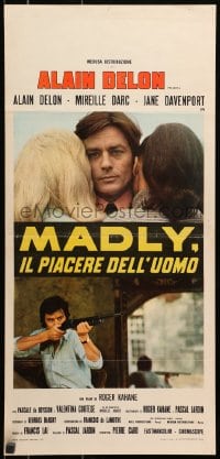 8f695 LOVE MATES Italian locandina 1971 Madly, Alain Delon between Mireille Darc & Jane Davenport!