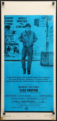 8f756 TAXI DRIVER Italian locandina R1970s classic image of Robert De Niro, directed by Martin Scorsese!