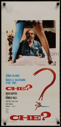 8f766 WHAT Italian locandina 1972 Griffith staring up between woman's legs, Roman Polanski comedy!