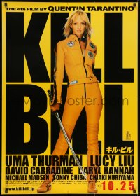 8f169 KILL BILL: VOL. 1 advance Japanese 29x41 2003 Quentin Tarantino, full-length Thurman w/katana!