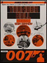 8f054 THUNDERBALL Swiss R1970s art of Sean Connery as secret agent James Bond 007!