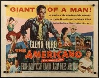 8g469 AMERICANO style A 1/2sh 1955 Glenn Ford is a stranger to Brazil but no stranger to danger!